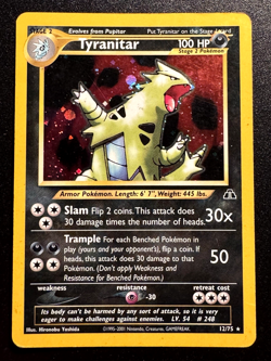 Tyranitar 12/75 Neo Discovery Pokemon Card Holo Foil Rare HP - Image 1