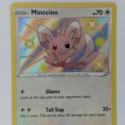 Minccino SV093/SV122 Ultra Rare Shining Fates NM Pokemon TCG Card - Image 2