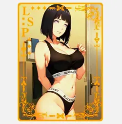 Waifu Anime Cards TCG | Naruto - Hinata Hyuuga [ METAL CARD ] SSR | Sexy Hentai - Image 2