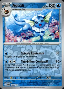 Carte Pokemon AQUALI 134/165 HOLO REVERSE EV3.5 MEW 151 FR NEUF - Image 1