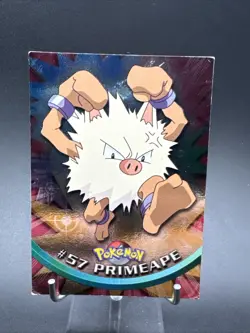 Pokemon #57 PRIMEAPE 1999 TOPPS TV Animation Rare Holo Foil - Image 1
