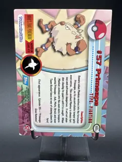 Pokemon #57 PRIMEAPE 1999 TOPPS TV Animation Rare Holo Foil - Image 4