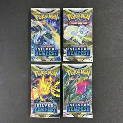 Pokemon Silver Tempest Booster Pack Art Bundle (Set Of 4) Sealed Sword & Shield - Image 1