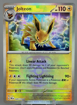 Jolteon (Master Ball Pattern) 029/131 Sv: Prismatic Evolutions Pokemon TCG - NM - Image 1
