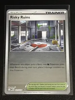 Pokemon TCG Mega Evolution Risky Ruins Reverse Holofoil 127/132 NM - Image 1