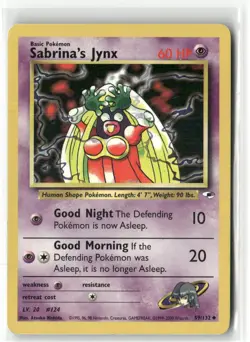Pokemon Sabrina's Jynx Uncommon Gym Heroes 059/132 MP - Image 1