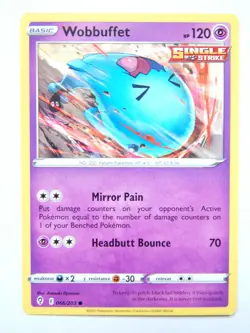 Wobbuffet 066/203 (NM, Pokemon Card, Evolving Skies, 2021, Psychic, Common) - Image 1