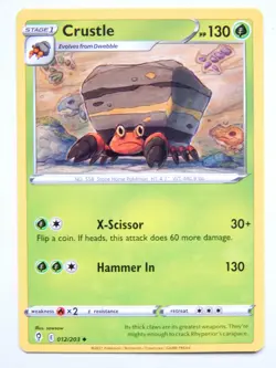 Crustle 012/203 (NM, Pokemon Card, Evolving Skies, 2021, Grass, Uncommon) - Image 1