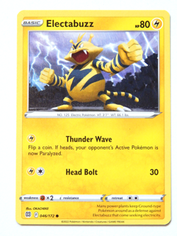 Electabuzz 046/172 (NM, Pokemon Card, Brilliant Stars, 2022, Lightning, Common) - Image 1