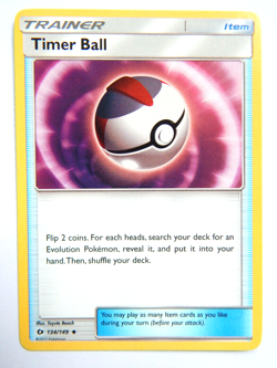Timer Ball 134/149 (NM, Pokemon Card, Sun & Moon, 2017, Trainer, Item, Uncommon) - Image 1