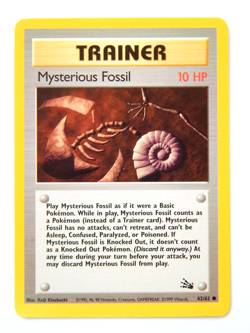 Mysterious Fossil 62/62 (LP, Pokemon Card, Fossil, 1999, Trainer, Common) - Image 1