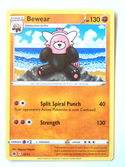 Bewear 12/15 (NM, Pokemon Card, McDonald's Match Battle, Fighting, Promo) - Image 1