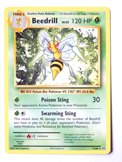 Beedrill 7/108 (NM, Pokemon Card, Evolutions, 2016, Grass, Rare) - Image 1
