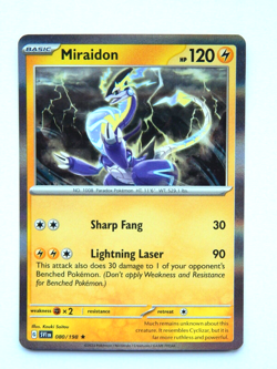 Miraidon 080/198 NM Pokemon Card Scarlet & Violet SVI EN Lightning Holo Rare - Image 1
