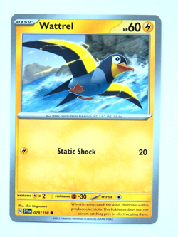 Wattrel 078/198 NM Pokemon Card Scarlet & Violet SVI EN 2023 Lightning Common - Image 1