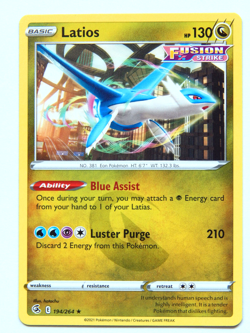 Latios 194/264 (NM, Pokemon Card, Fusion Strike, 2021, Dragon, Rare) - Image 1