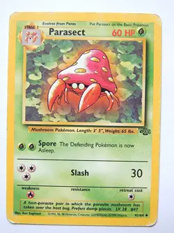 Parasect 41/64 (HP, Pokemon Card, Vintage , Jungle, 1999, Grass, Uncommon) - Image 1
