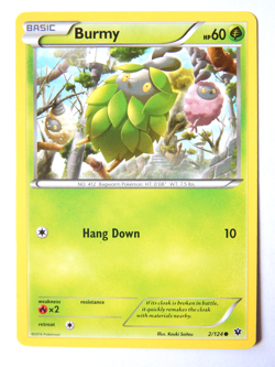 Burmy 2/124 (NM, Pokemon Card, Fates Collide, 2016, Grass, Common) - Image 1
