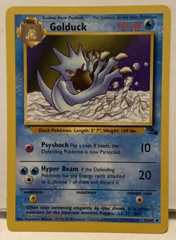 GOLDUCK - Fossil Set - 35/62 - Uncommon - Pokemon Card - Unlimited Edition - NM - Image 1
