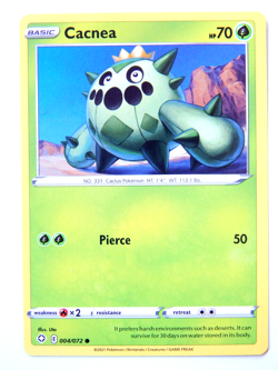 Cacnea 004/072 (NM, Pokemon Card, Shining Fates, 2021, Grass, Common) - Image 1