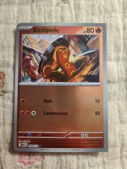 Pokemon Miscut Error Sizzlipede Reverse Holo 1/1 Collecter One Of A Kind Card - Image 1
