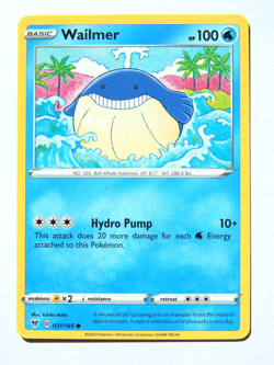 Wailmer 031/185 (NM, Pokemon Card, Vivid Voltage, 2020, Water, Common) - Image 1