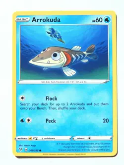 Arrokuda 041/185 (NM, Pokemon Card, Vivid Voltage, 2020, Water, Common) - Image 1