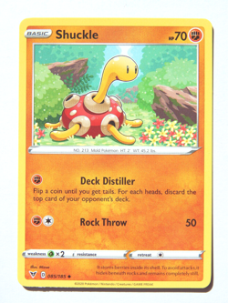Shuckle 085/185 (NM, Pokemon Card, Vivid Voltage, 2020, Fighting, Uncommon) - Image 1