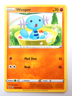 Wooper 083/185 (NM, Pokemon Card, Vivid Voltage, 2020, Fighting, Common) - Image 1