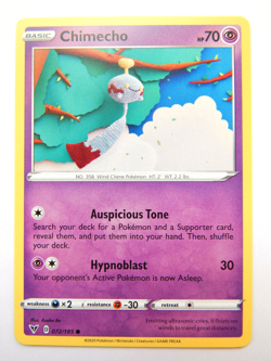 Chimecho 072/185 (NM, Pokemon Card, Vivid Voltage, 2020, Psychic, Common) - Image 1