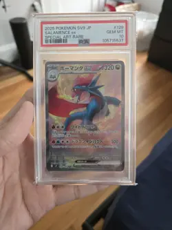 PSA 10 Salamence ex SAR 129/100 sv9 Battle Partners Pokemon Card GEM MINT #129 - Image 3