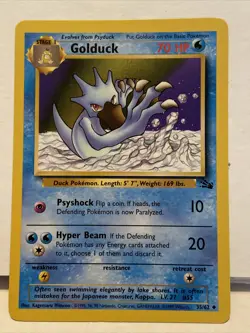 GOLDUCK - Fossil Set - 35/62 - Uncommon - Pokemon Card - Unlimited Edition - NM - Image 1
