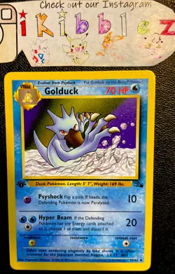 Golduck 35/62 LP 1st Edition Wizards Of The Coast WoTC Fossil Pokemon Card! - Image 1