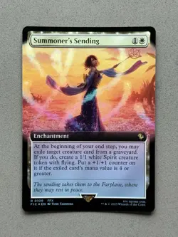 Summoners's Sending 109 FOIL (Extended Art) MTG Final Fantasy Commander FIC - NM - Image 1