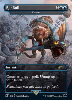 [1x] Re-Roll - Rewind - Foil - Borderless Near Mint, English Secret Lair MTG Mag - Image 1