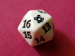 Magic The Gathering ZENDIKAR RISING WHITE D20 SPINDOWN DICE DIE New MTG - Image 1