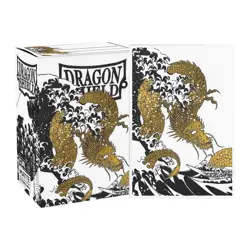 Dragon Shield STD Dual Matte Art Sleeves - Great Wave Gold Exclusive 3000pcs - Image 1