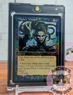 MTG Magic the Gathering Night's Whisper Retro Foil Open House Promo NEAR-MINT - Image 1