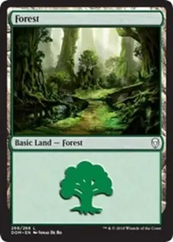 4 x Forest (266) - Foil - Dominaria - NM-Mint - MTG - Image 1
