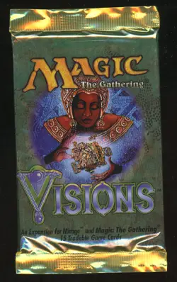 1997 MTG Magic the Gathering Visions Booster Pack Factor Sealed TCG - Image 1