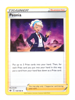 Peonia 149/198 (NM, Pokemon Card, Chilling Reign, 2021, Supporter, Uncommon) - Image 1