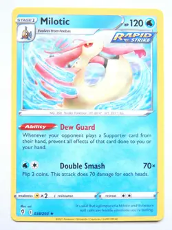 Milotic 038/203 (NM, Pokemon Card, Evolving Skies, 2021, Water, Rare) - Image 1