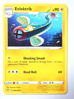 Eelektrik 058/185 (NM, Pokemon Card, Vivid Voltage, 2020, Lightning, Uncommon) - Image 1