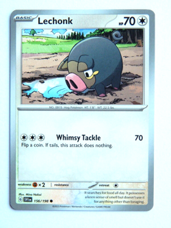 Lechonk 156/198 NM Pokemon Card Scarlet & Violet SVI EN 2023 Colorless Common - Image 1