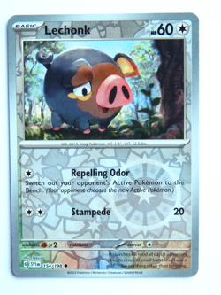 Lechonk 154/198 NM Pokemon Card Scarlet & Violet SVI EN Colorless Reverse Holo - Image 1