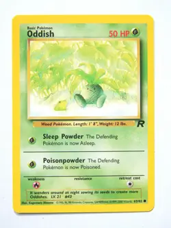 Oddish 63/82 (NM, Pokemon Card, Vintage, Team Rocket, 2000, Grass, Common) - Image 1