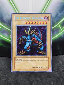 Yugioh Tri-Horned Dragon LOB-000 Secret Rare Old Print NM - Image 1