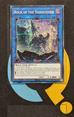 MP24-EN141 Rock of the Vanquisher Prismatic Secret Rare 1st Edition YuGiOh - Image 1