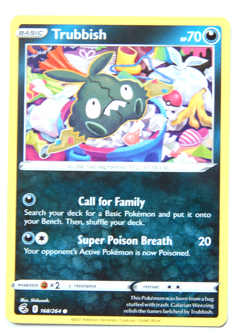 Trubbish 168/264 (NM, Pokemon Card, Fusion Strike, 2021, Darkness, Common) - Image 1