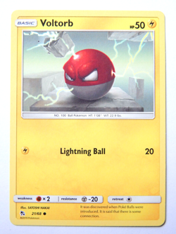 Voltorb 21/68 (NM, Pokemon Card, Hidden Fates, 2019, Lightning, Common) - Image 1
